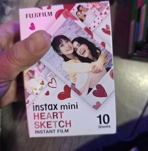 Fujifilm Instax Mini Heart Sketch Instant Film Pack Of 2